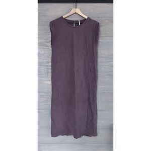 HELLO NITE Gauze‎ Crew Midi
Loungewear Dress in Volcanic Glass Size XS Cotton